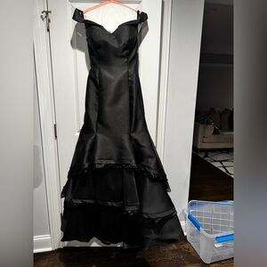 Jovani Black Off-Shoulder Gown